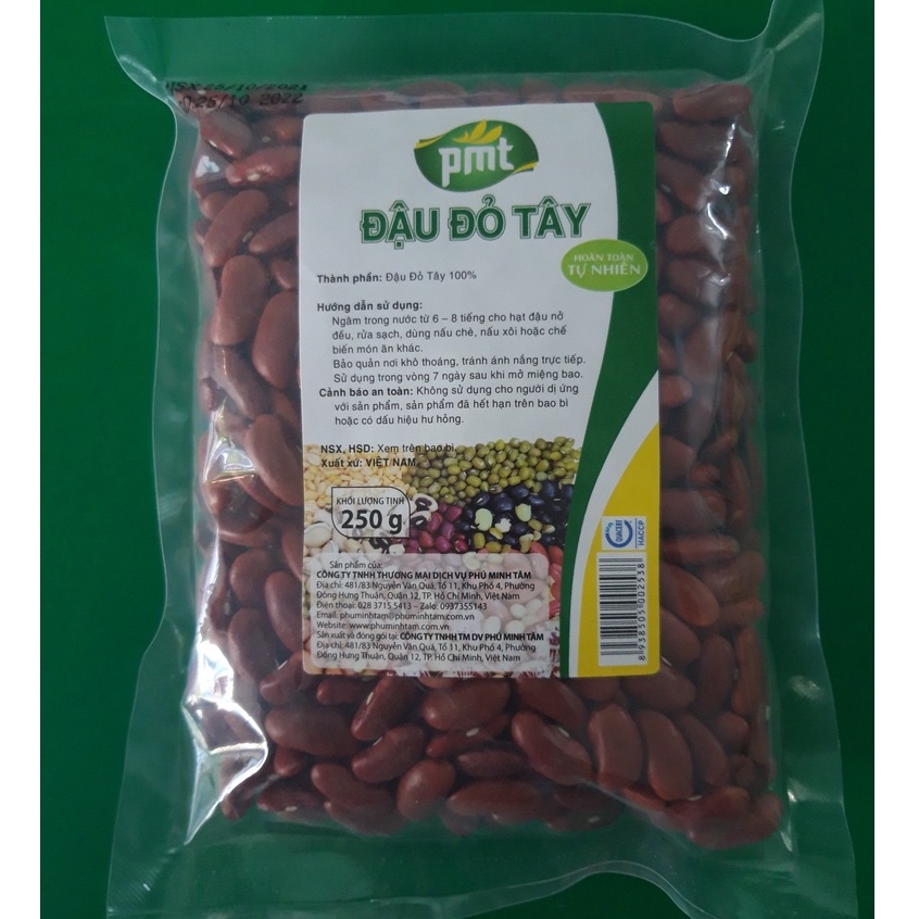 Đậu Đỏ Tây Phú Minh Tâm 250g date:10/2022