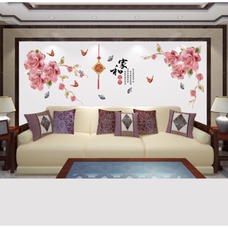 Decal tranh dán tướng hoa hồng mẫu 3D sang chảnh( 1m2*2m)