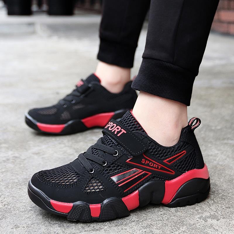 ✽☍giày lưới đơn nam mỏng 12 bé trai rỗng và thoáng khí cho 13 học sinh trung cơ sở 15 tuổi thể thao trẻ em