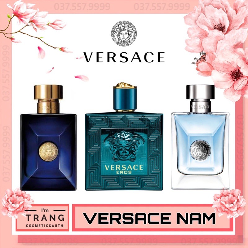 [𝗖𝗛𝗜́𝗡𝗛 𝗛𝗔̃𝗡𝗚] Nước hoa Versace Eros 100ml, Versace Pour Homme, Nước Hoa Nam Chính Hãng