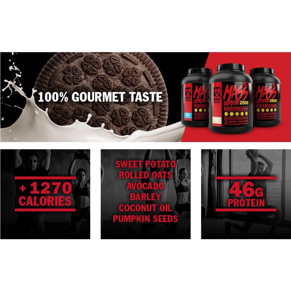 MUTANT MASS EXTREME 2500 12LBS | Sữa Tăng Cân Nhanh Cho Người Gầy 12Lbs