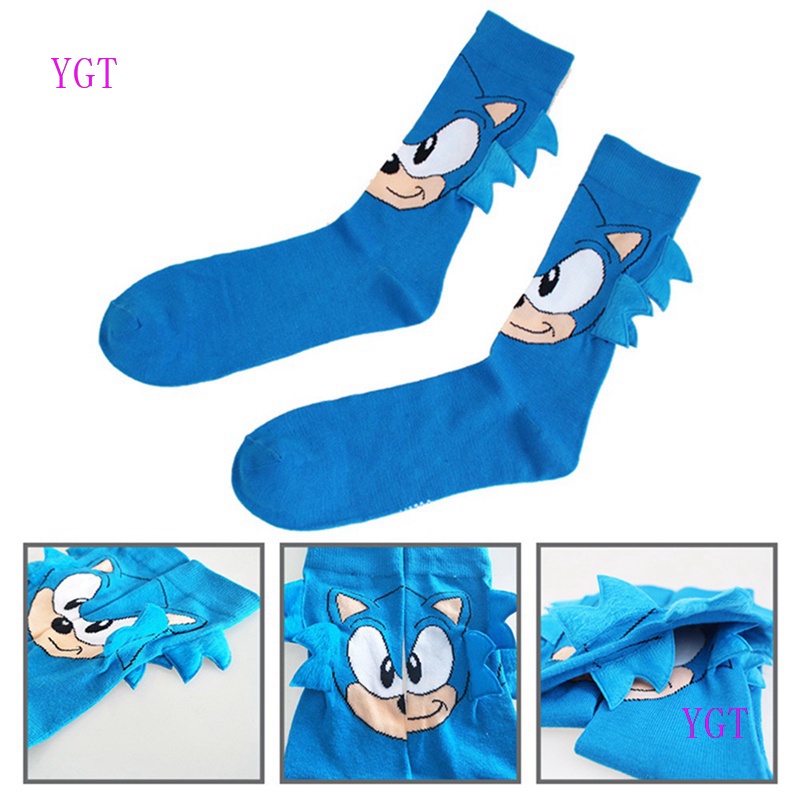 Vớ Cotton Cổ Ngắn In Hình Nhím Sonic Dễ Thương Phong Cách Harajuku Cho Nam Và Nữ