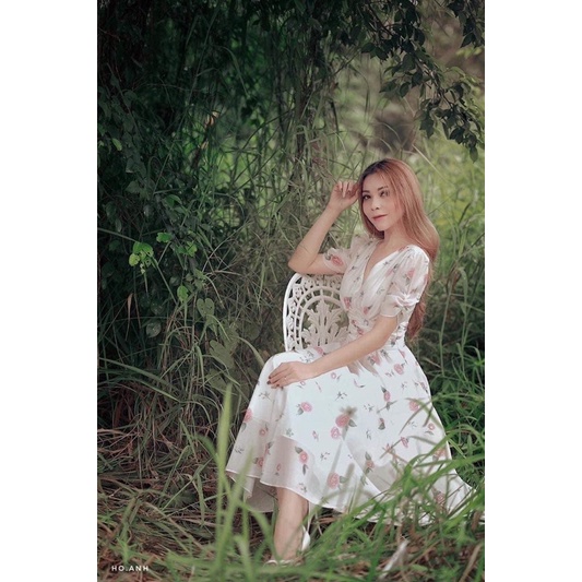 Váy lép hoa trà sz s mới nguyên chưa mặc ra ngoài