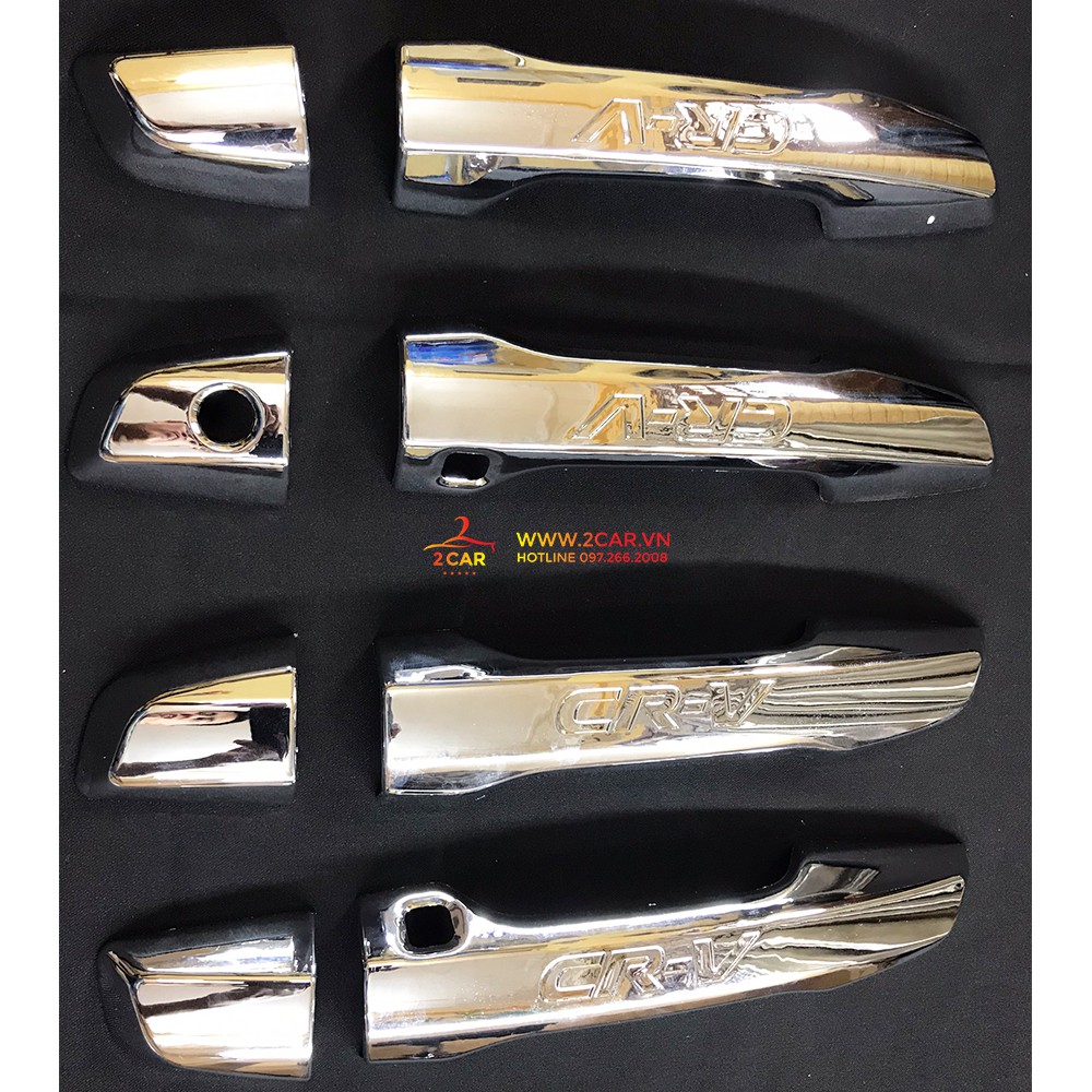 Ốp tay nắm, hõm cửa xe Honda CRV 2018- 2019 2020 2021 2022 mạ crom cao cấp