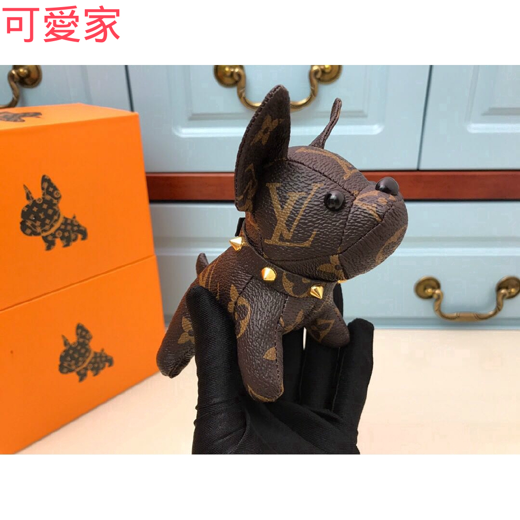 Chú Chó Bull Louis Vuitton LV Pháp Dễ Thương Trang Trí Xe Hơi / Móc Khóa