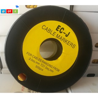 Đánh Dấu Dây Cáp Điện EC-J, Giá Cho 1 cuộn/ 500 nhãn
