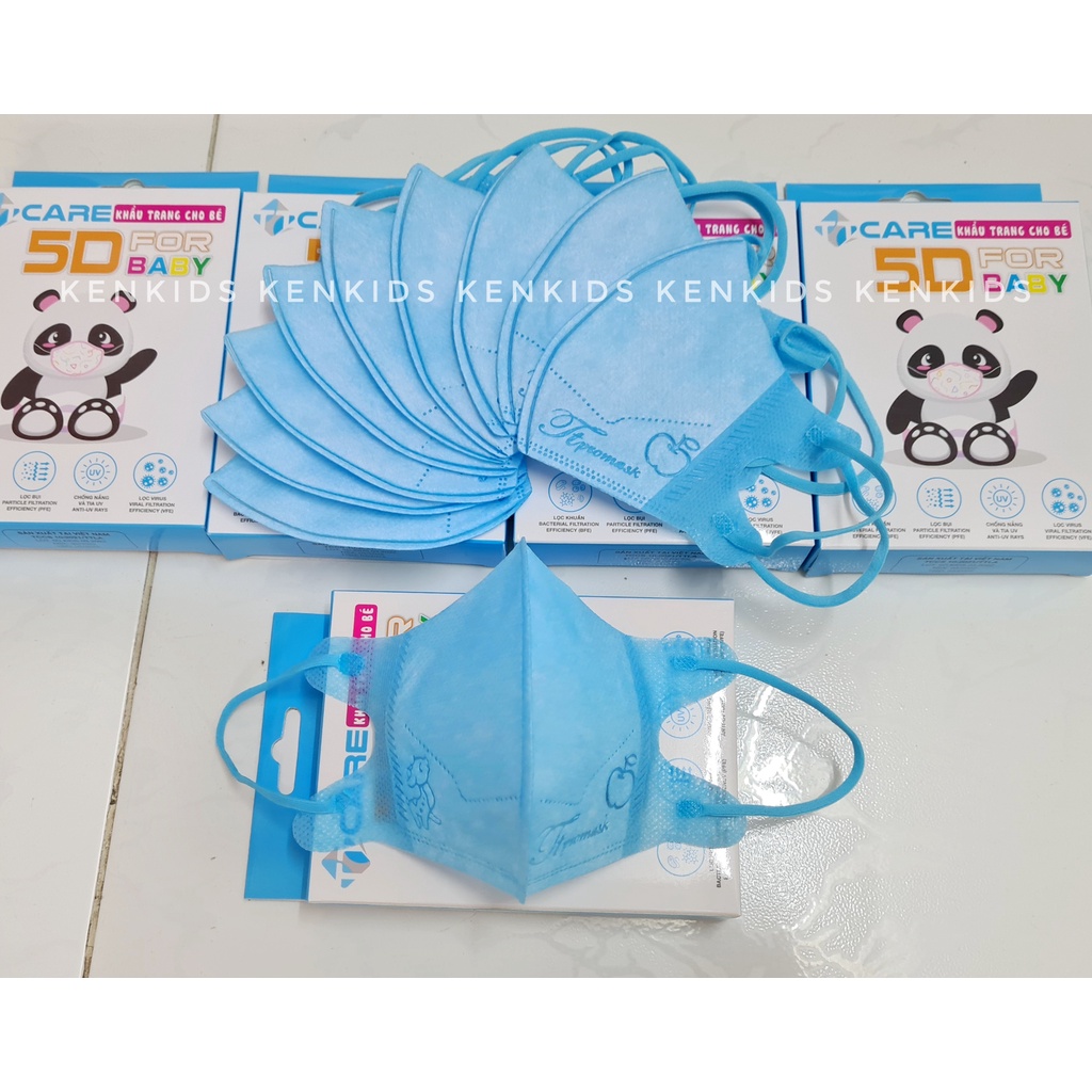 COMBO 5 Hộp 50 khẩu trang 5D Baby cho bé từ 2-6 tuổi - TRỊNH TRUNG (NAM ANH)