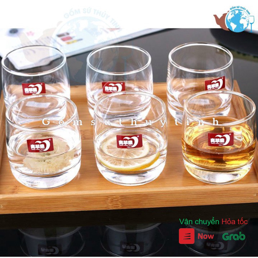 Bộ 6 ly thuỷ tinh kiểu dáng bầu cao cấp