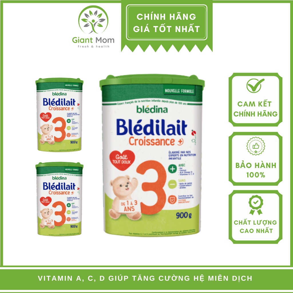 Sữa Bledilait Pháp 900g Giant Mom - Sữa Bledilait Cho Bé Số 1 2 3 Hàng Chính Hãng