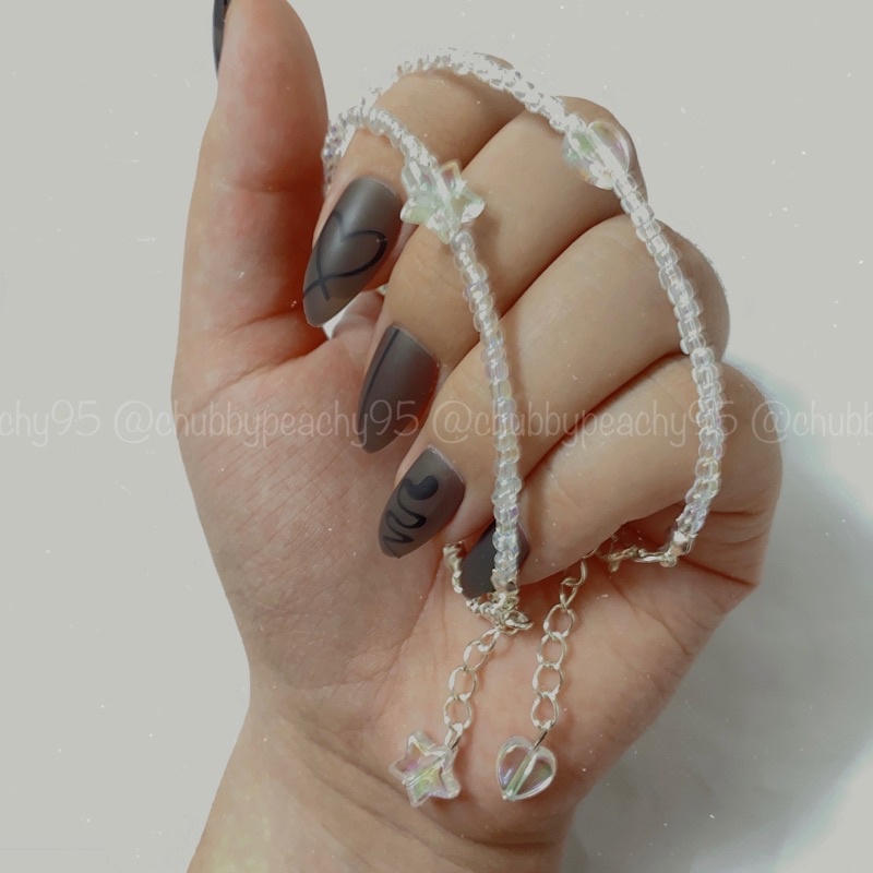 Vòng tay hạt cườm hoạ tiết hologram - Bracelet handmade