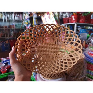 GIỎ ĐAN NHỰA GIẢ MÂY TRE