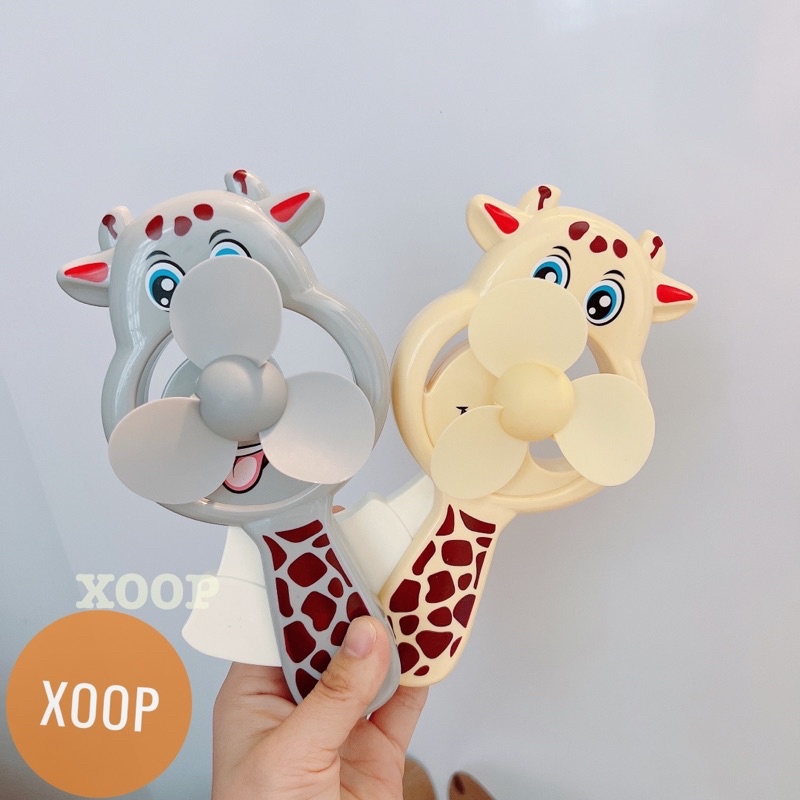 Đồ chơi trẻ em cho bé trai bé gái sơ sinh giá rẻ Quạt cầm tay hình hươu nhiều màu Shop Phương linh 86 D28