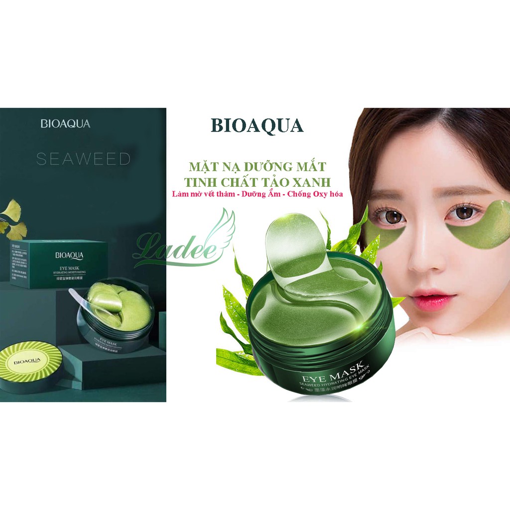 Mặt Nạ Đắp Mắt BiOAQua Chiết Suất Tảo Biển Bổ Sung Nước Hộp/60 Cặp