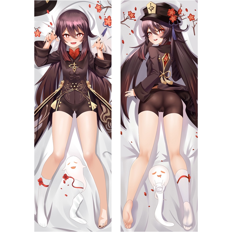 Vỏ Gối In Hình Nhân Vật Game Genshin Impact Hutao Mona Dakim Sakura Hai Mặt