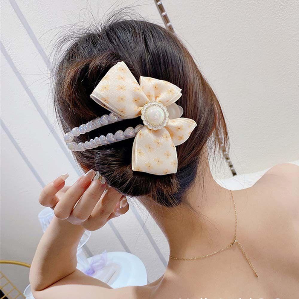Kẹp Tóc Nơ Lưới Cỡ Lớn Thời Trang Xuân Hè Cho Nữ