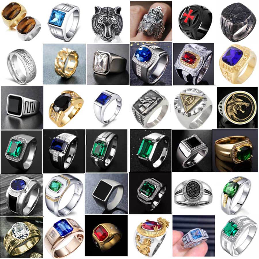 Nhẫn Đính Hôn Thép Titan Màu Vàng Bạc Đính Đá Zircon Thời Trang Cho Nam Nữ