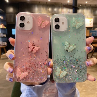 Ốp điện thoại trang trí cánh bướm 3d dành cho Iphone 12 Mini 11 Max Xs Xr 8 7 Plus