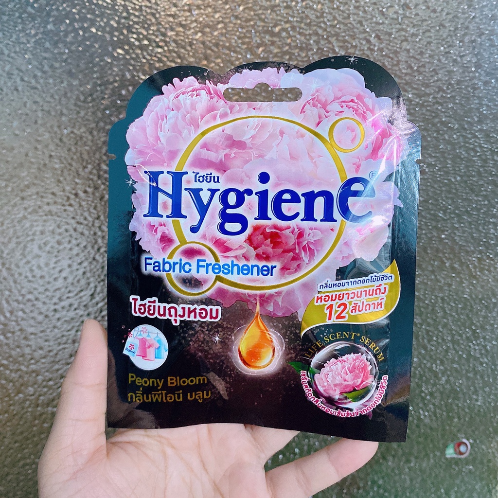 Túi Thơm Hygiene Màu Đen Treo Tủ Quần Ảo Thái Lan Chống Ẩm Khử Mùi Hiệu Quả Peony Bloom 8gr