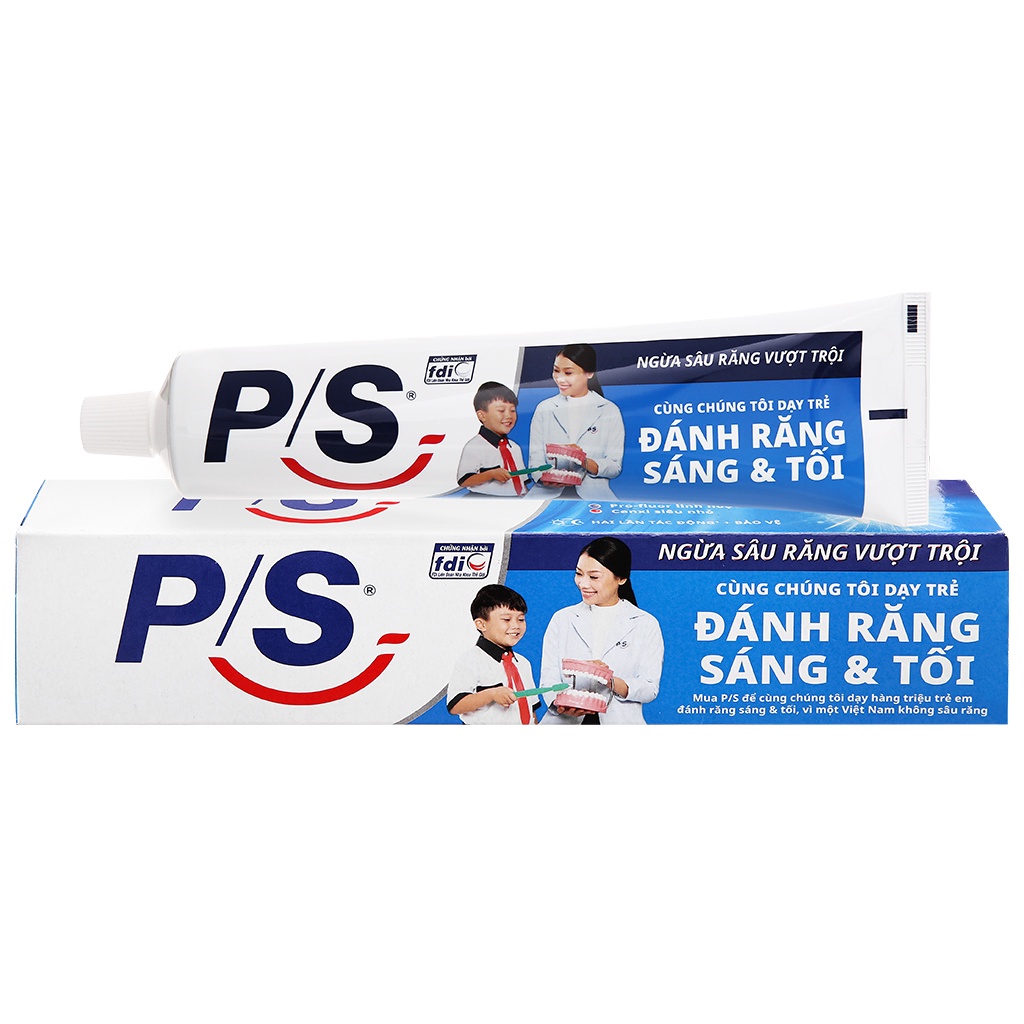 Kem đánh răng P/S 180g - ngừa sâu răng vượt trội - tặng kèm tuýp 30g