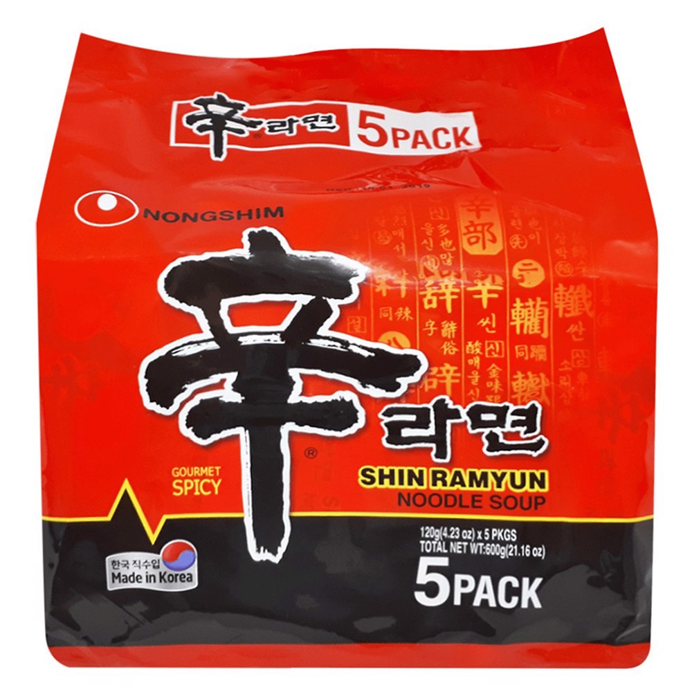 Lốc 5 gói Mì cay Shin Ramyun Hàn Quốc