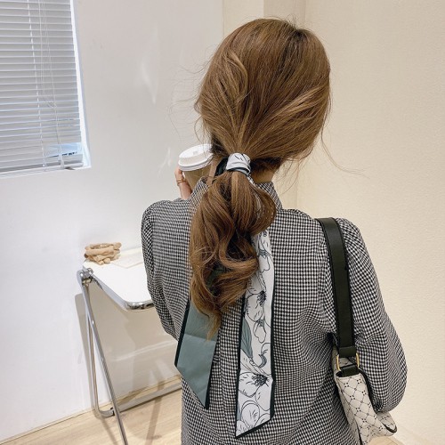 Dây Buộc Tóc Đính Nơ Ruy Băng Thời Trang Hàn Quốc Độc Đáo Cho Nữ