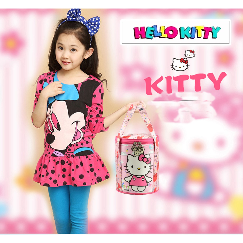 Túi đựng đồ mang đi PINK030 [FREESHIP] Pink Xinh Decor túi xách cho bé Hello Kitty Minion gọn nhẹ