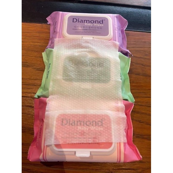 Khăn giấy ướt DIAMOND baby wipes 80 tờ/gói .