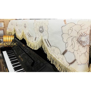 sản phẩm Khăn phủ đàn Piano chất liệu cao cấp màu CAM NHẠT LÁ XANH
