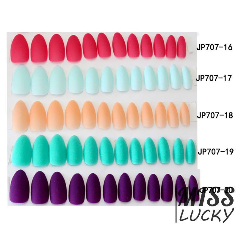 Miếng dán móng tay giả dài kiểu châu Âu