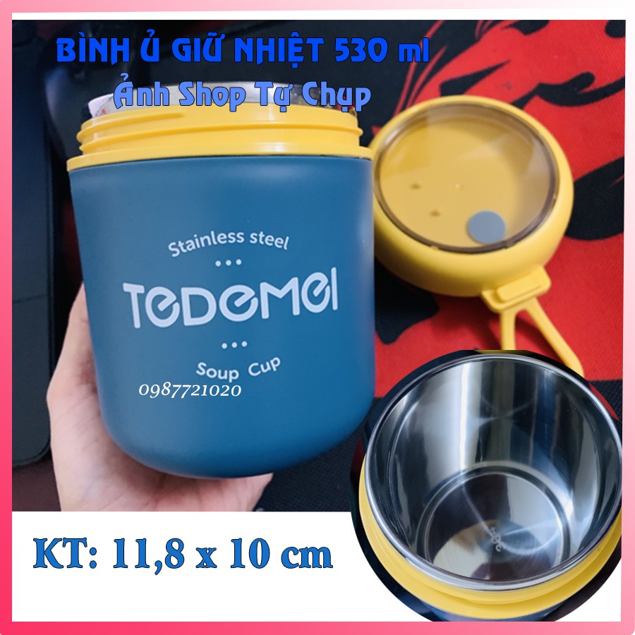 Hộp giữ nhiệt 430ml |Bình ủ cháo 530ml kèm muỗng Hộp đựng canh thuỷ tinh 520ml| Hộp đựng cơm Văn Phòng