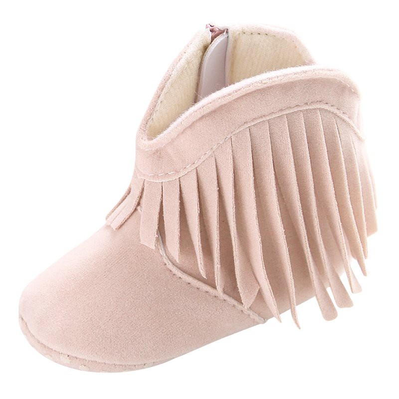 Baby long tassels horseshoe boots