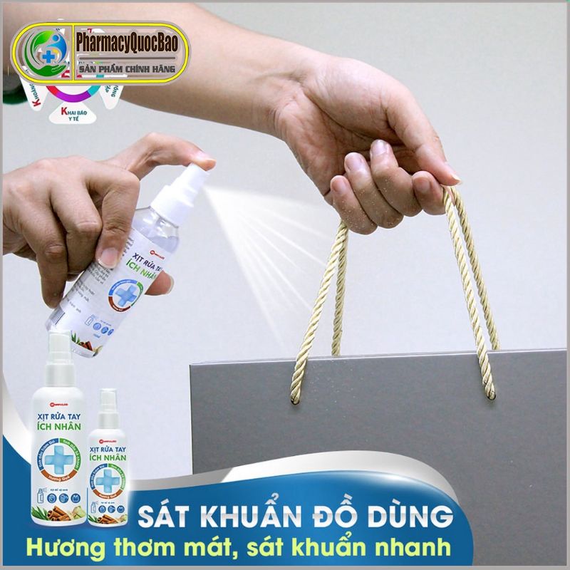 ((Giá sỉ)Chai Xịt Khuẩn Hapicare.Xịt Khuẩn 100ml Làm Sạch Da Dưỡng Ẩm Không Khô Da Diệt Khuẩn Đến 99%