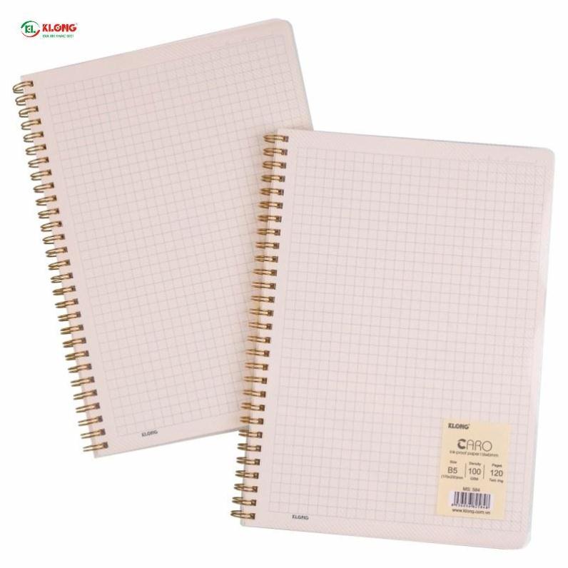 Vở lò xo kép Caro mm B5 - 120 trang; MS: 584