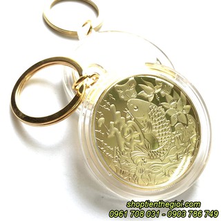 [Giá Rẻ] MÓC KHÓA XU CÁ CHÉP VÀNG MAY MẮN - MÓC KHÓA QUÀ TẶNG Ý NGHĨA - TMT COLLECTION - SP000414 TMT-COLLECTION