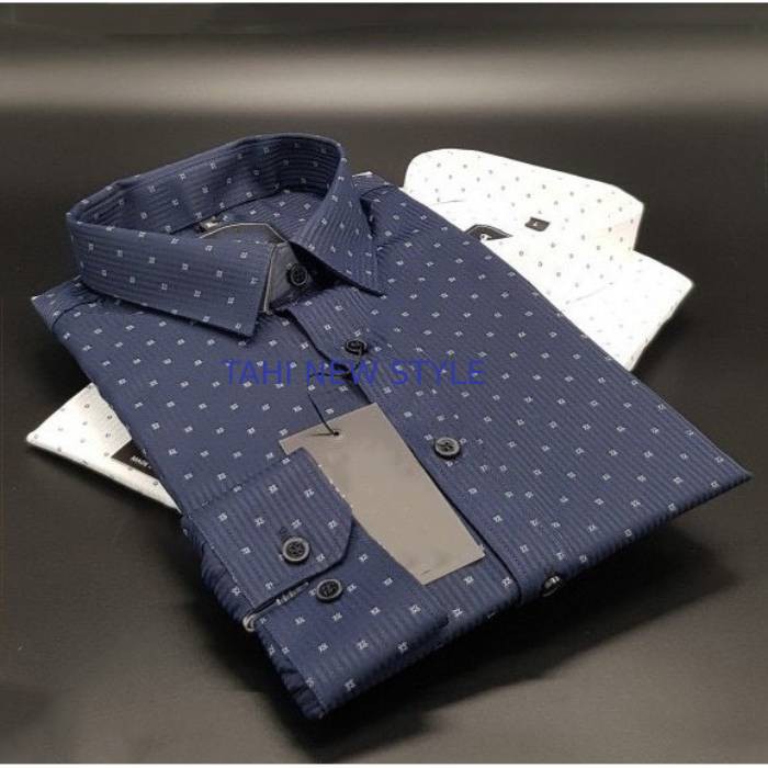 Áo Sơ Mi Nam Dài Tay Họa Tiết Chấm Bi Nhỏ TAHISM015 Chất Đẹp Dáng Ôm Cổ Bẻ Phong Cách Hàn Quốc | BigBuy360 - bigbuy360.vn