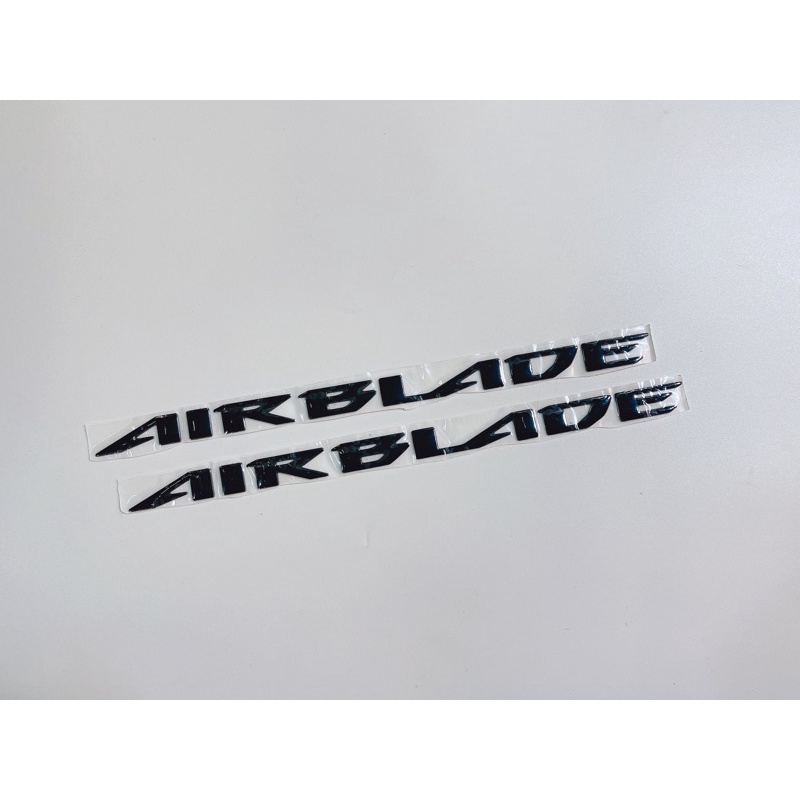 Cặp tem xe AB Airblade chữ nổi dán trang trí, có sẵn keo dễ sử dụng
