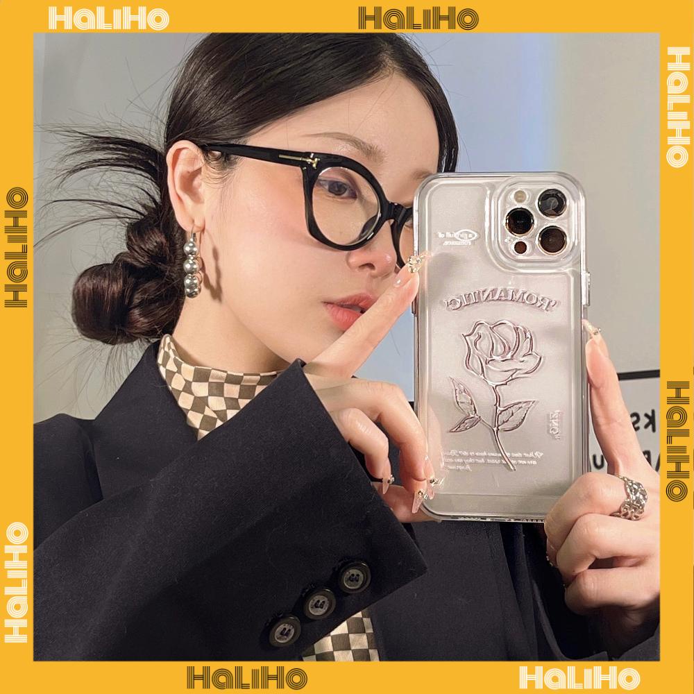 iPhone Case Clear Case Soft Thick TPU Shockproof Super Transparent Protection Camera Plating Button Line Luxury Rose For iPhone 13 Pro Max iPhone 12 Pro Max iPhone 11 iPhone 7Plus