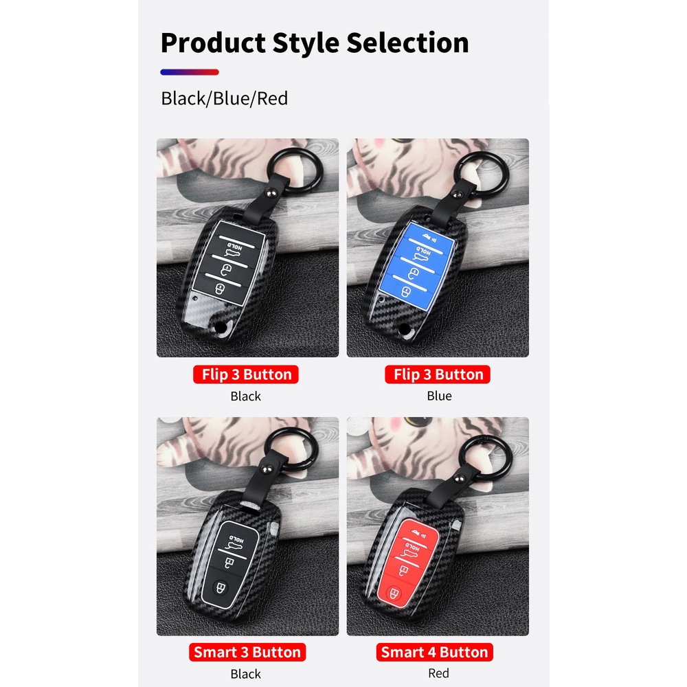 Vỏ bảo vệ chìa khóa xe hơi bằng carbon ABS cho Kia sedona grand carnival 2015 2016 2017 2018 2019 stonic forte niro