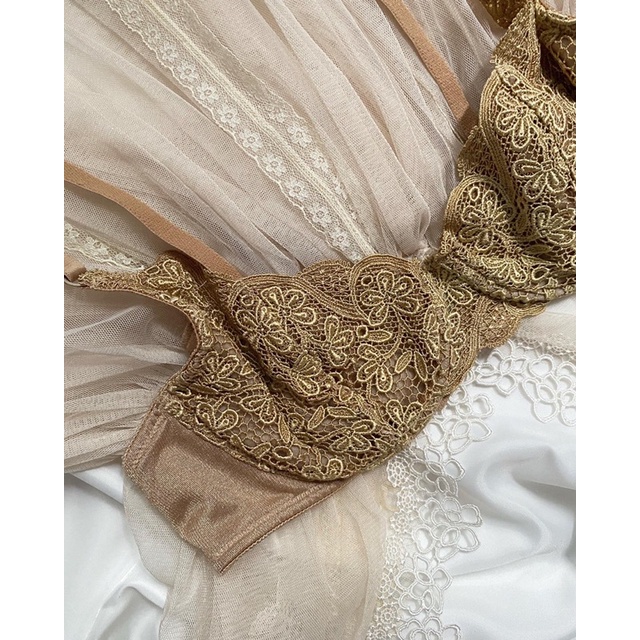 Áo ngực ren nâu 2hand