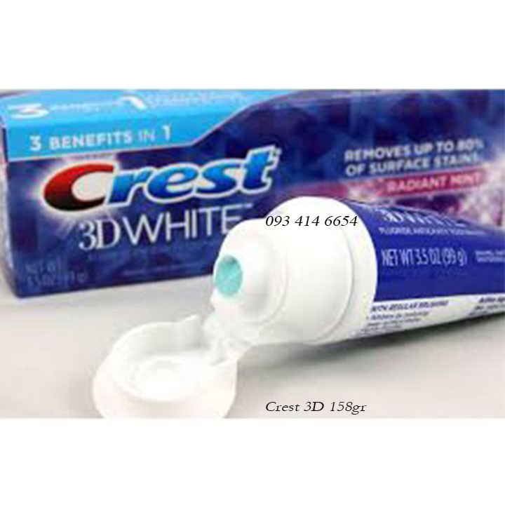 KEM ĐÁNH RĂNG CREST 3D WHITE ADVANCED 158Gr - MỸ [ MẪU MỚI CỦA 170Gr ]