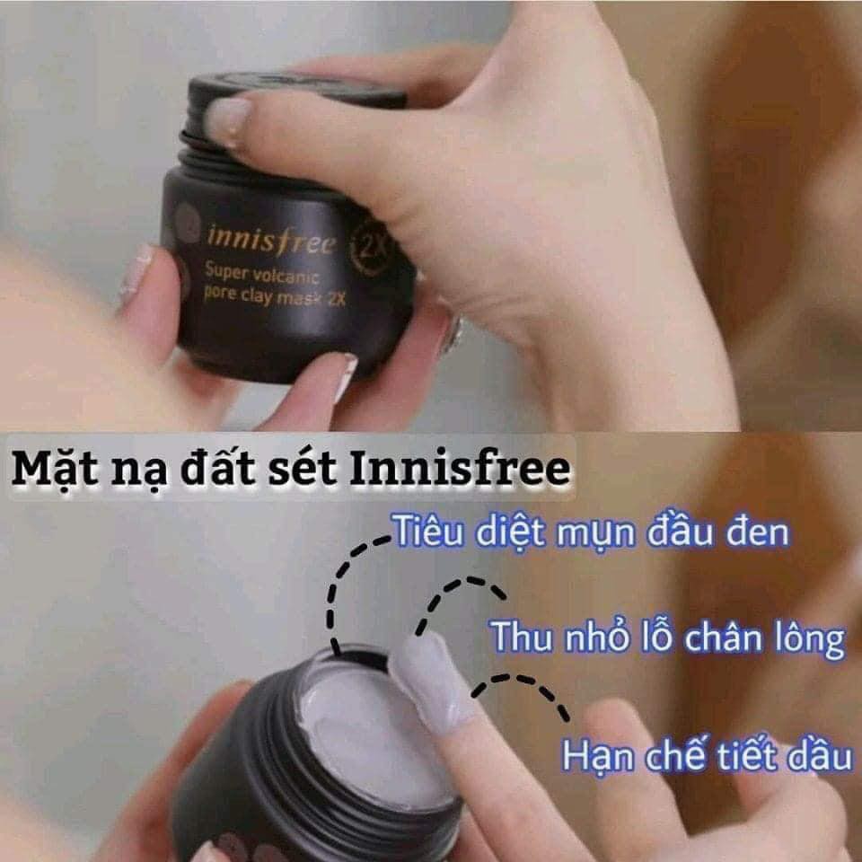 Mặt nạ đất sét tro núi lửa Innisfree Super Volcanic Pore Clay Mask 2X 100ml