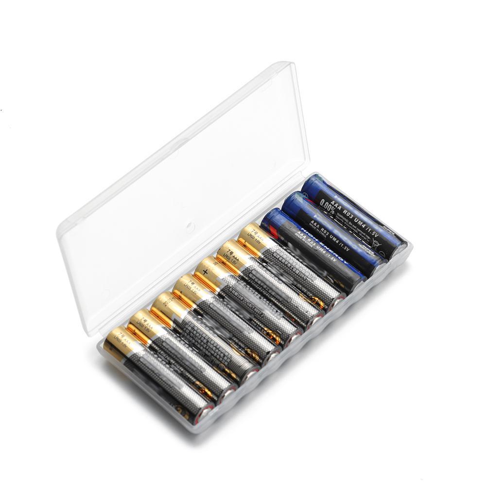 Hộp Nhựa Cứng 10 Ngăn Đựng Pin AAA / AA / 18650