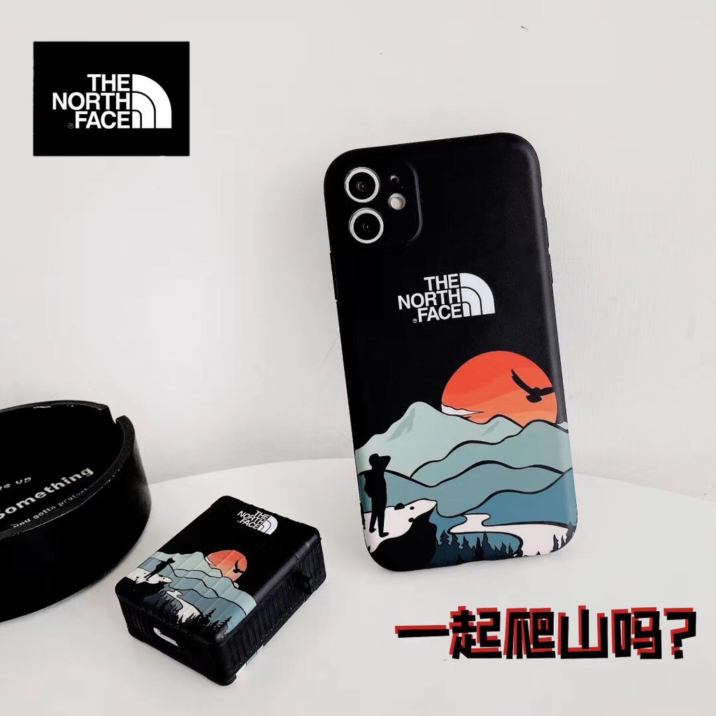 iPhone12 12Promax 12Mini Ốp điện thoại silicone nhám in hình The North Face cho Iphone 7plus 8 + X Xr Xsmax 11 11promax | BigBuy360 - bigbuy360.vn