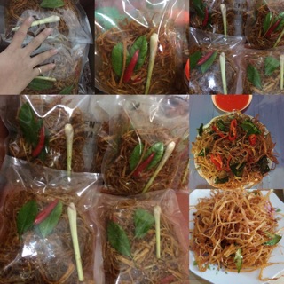 Gân bò xé sợi chiên sẵn.