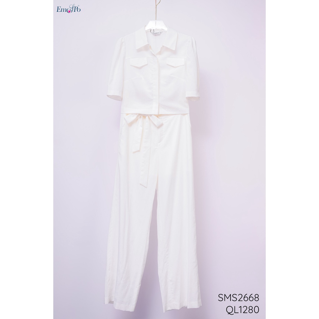 Quần suông, cạp thắt nơ lệch 1 bên EMSPO QL1280