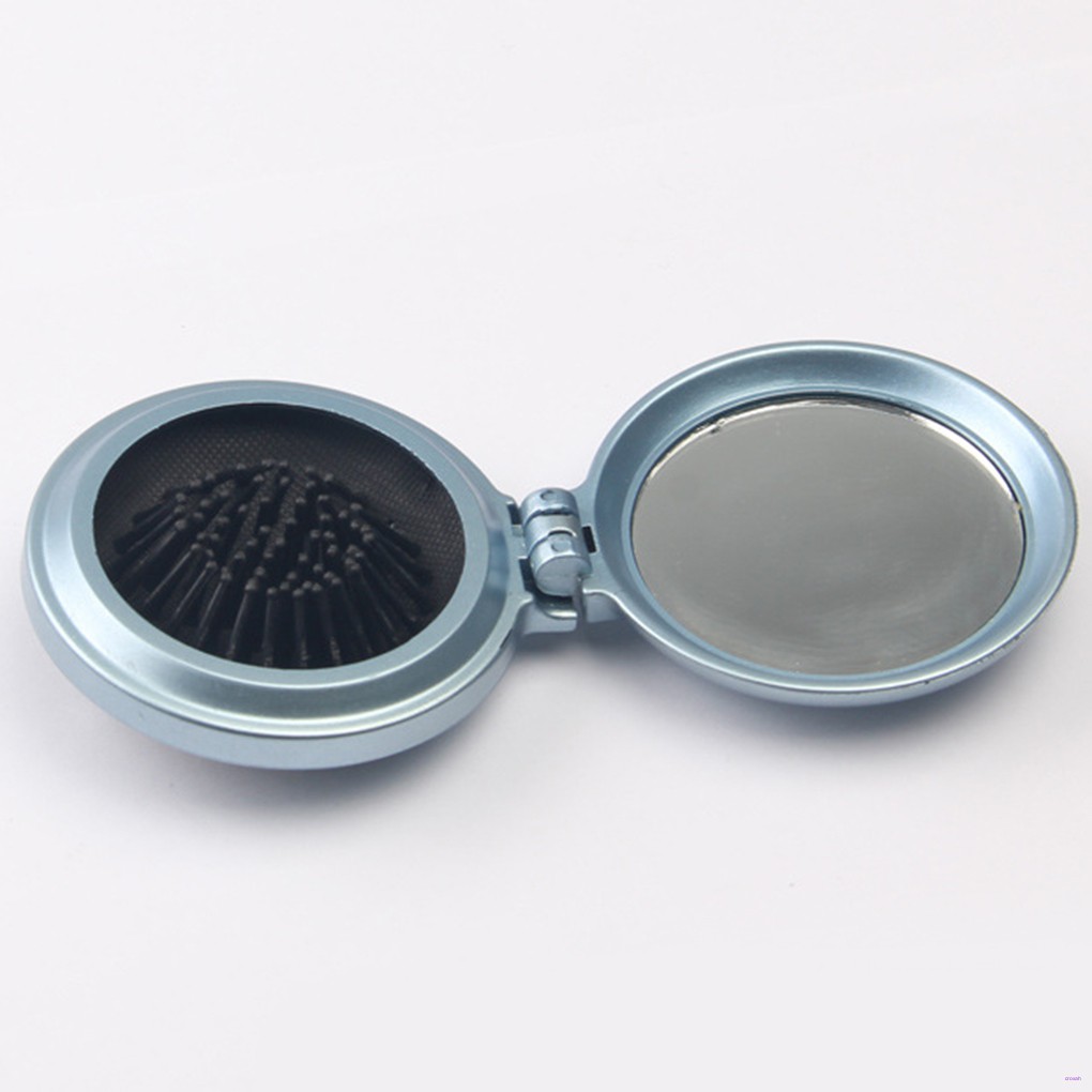 Lược Chải Tóc Xếp Gọn Kèm Gương Tiện Lợi Cho Du Lịch