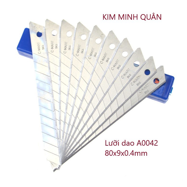 Lưỡi dao đa năng, lưỡi dao rọc giấy 80x90x0.4mm A0042 C-MART