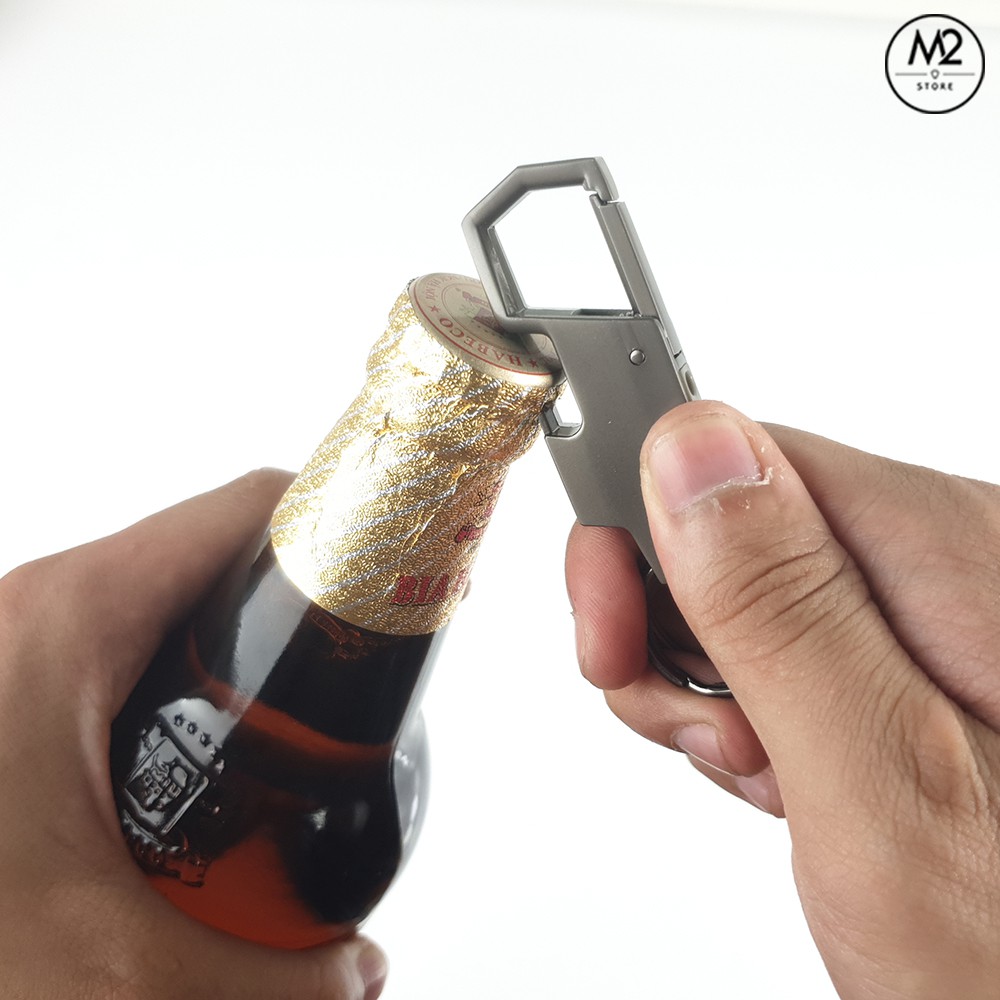 Móc chìa khóa xe máy ô tô đẹp cao cấp MK19 kết hợp đầu bật chai đa năng