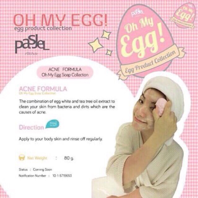 Xà Phòng mặt và body Pasjel Oh My Egg 80g | BigBuy360 - bigbuy360.vn