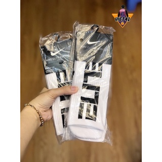 TẤT BÓNG RỔ Elite Trắng Đen